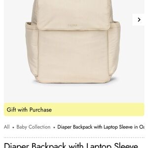 Calpak Oatmeal Backpack with Side Pockets